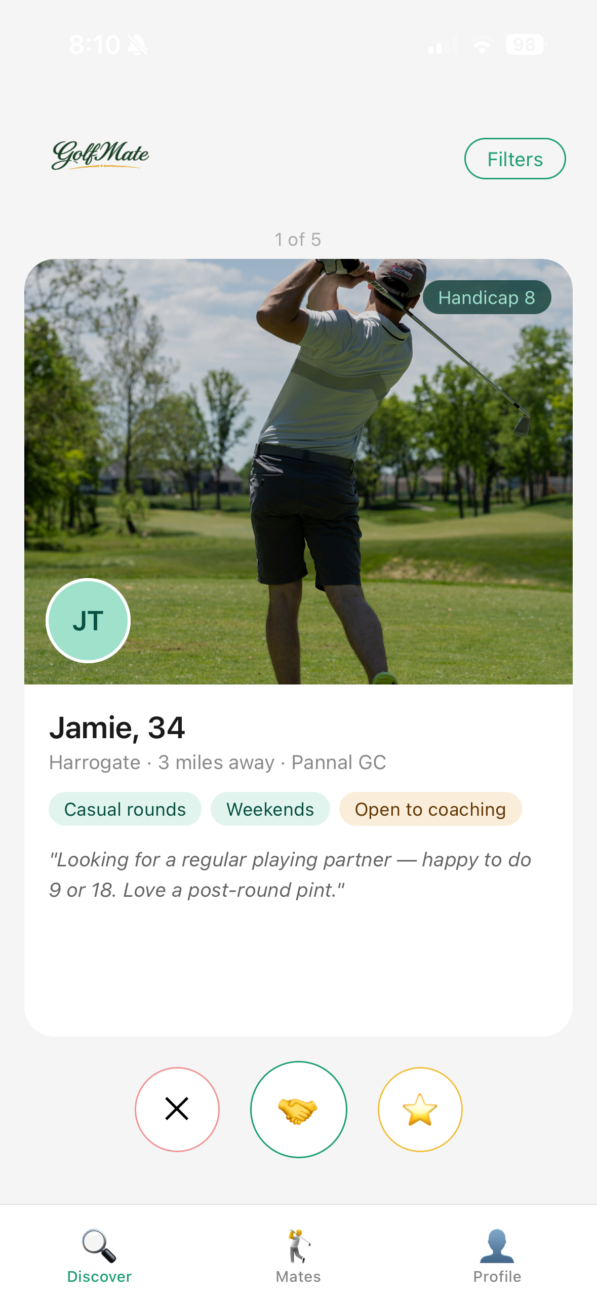 GolfMate app